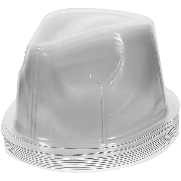 10 st Hatthylla Stativ Bordshylla Hatthållare Bekväma Cowboyhatt Visningsställ Transparent Transparent