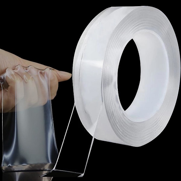 10m Ekstra Stærk Dobbeltklæbende Tape, Genanvendelig Skridsikker Nano-Tape Transparent Sporløs Tape Vasket Til Hjemmekontor Dekoration Og C