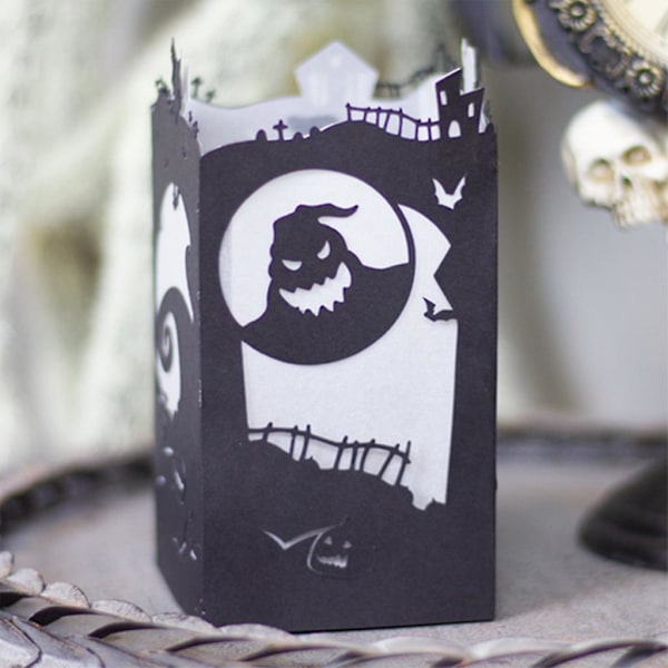 Halloween 3D Græskar Lanterne Metal Skære Stencil Dør DIY Scrapbog Album Papir Kort Stencil Dør Prægning Håndværk Dekoration