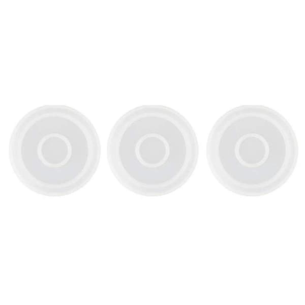 3-pak store runde DIY-silikoneforme til bordskånere, diameter 10 cm, harpiksstøbeforme (haoyi)