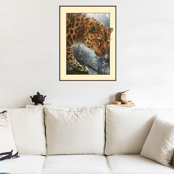 30 x 40 cm, Leopardi timanttimaalaus kirjonta timanttimaalaus
