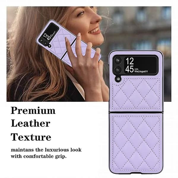Rhombeformet foldbart telefoncover til Samsung Galaxy Z Flip4