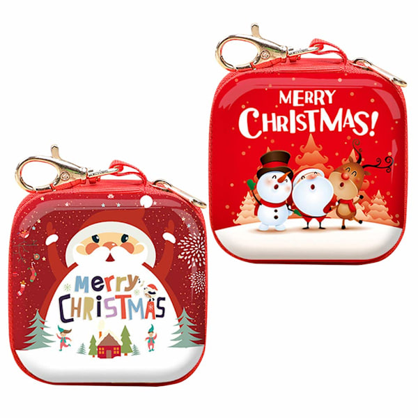 2 st julmyntplånböcker Mini Tennpengapåsar Växelbox Små Smycken Prydnadsföremål Påse Julgran Hängande Ornament