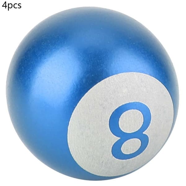 4st Aluminiumfälg Motorcykel Bil Lastbil 8-Ball Däck Luftventil Stamlock Dammskydd Blå