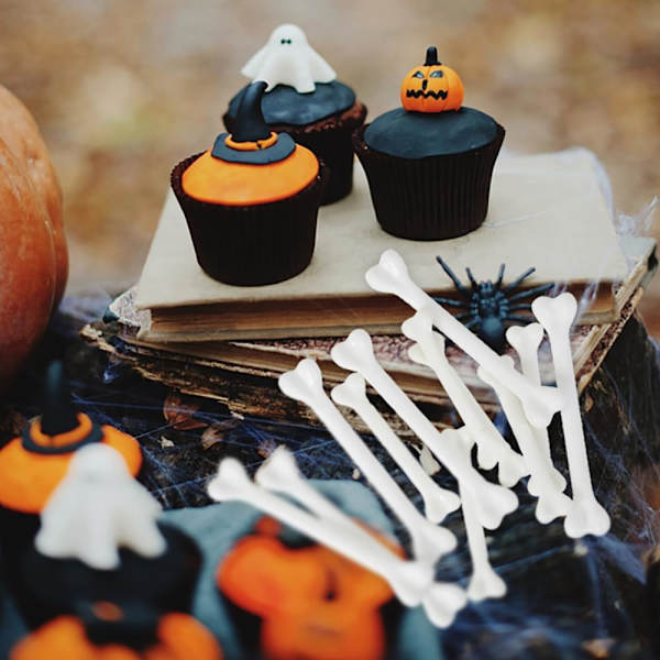 Halloween-kakun koristeet 20 kpl setti Luut Valokuvarekvisiitta Vääri luut Kummitustalo Kauhu Realistinen Luuranko Luut Tarvikkeet Cr