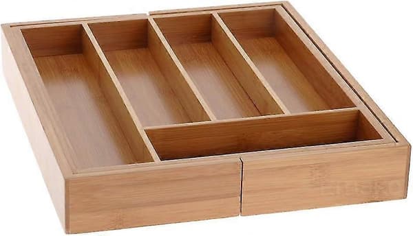 Bambuinen laajennettava aterinlaatikko 33,5 x 28 cm - 45 cm