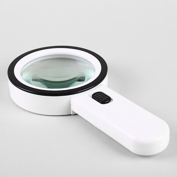 30x LED-belyst glasförstoringsglas, 30x handhållen upplyst förstoringsglas med 12 LED för makuladegeneration & svetsning & inspektion