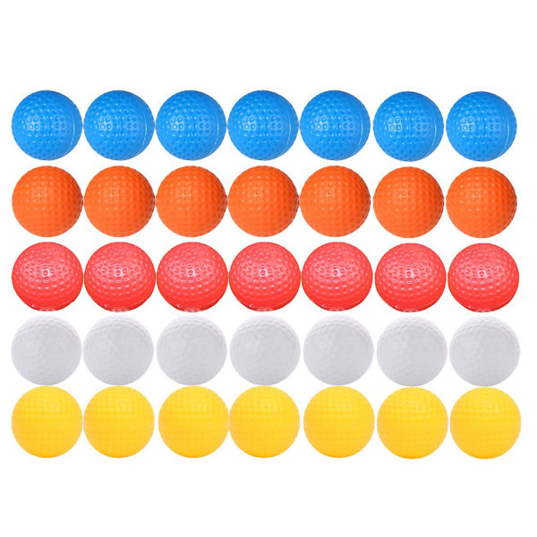 30 st Golfbollar i Färger Lätta Bollar Inomhusbollar Träningshjälpmedel Luftkärna Bollar Blandade Färger 4.1X4.1CM Assorted Color 4.1X4.1CM