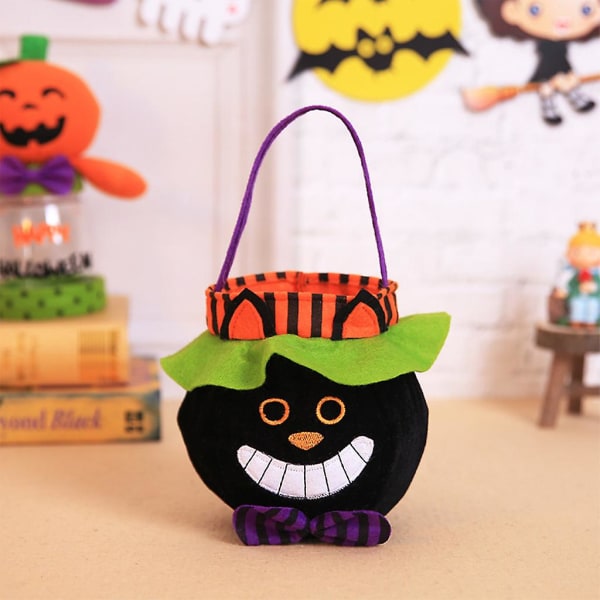 Halloween Godispåse Hink Barn Trick or Treat Häxa Korg Väska med Handtag Stil A