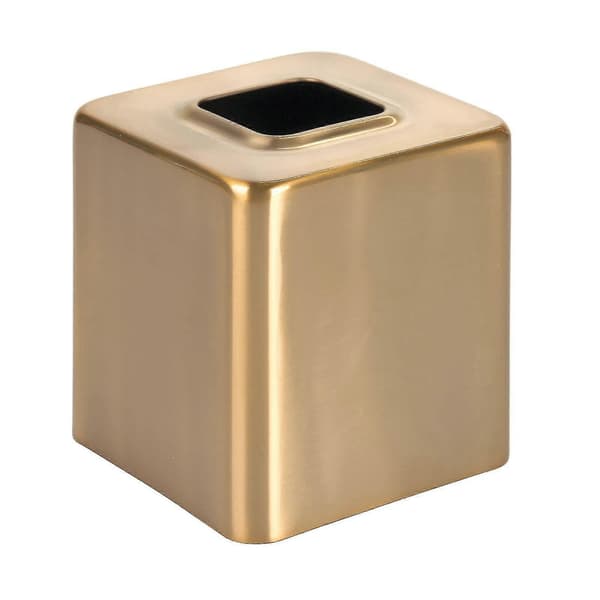 Metal Square Tissue Box Modern Tissue Holder - Gold Color