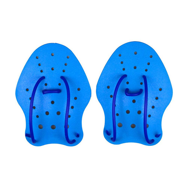 1 Par Svømmehandsker Webbed Aquatic Fit Træningshandsker Paddles Dykkerhånd Web Størrelse M Blå