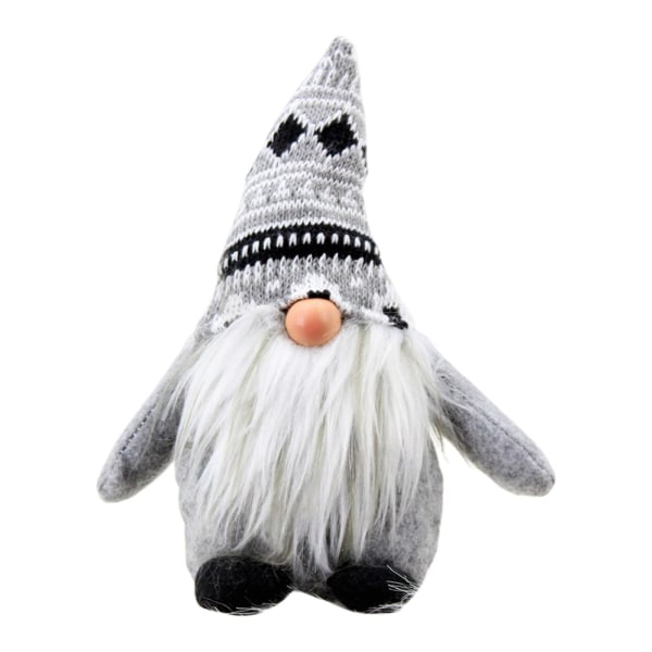 GrayChristmas Handmade Swedish Gnome Plush Doll Santa Claus Kids Gift Home DecorationGray