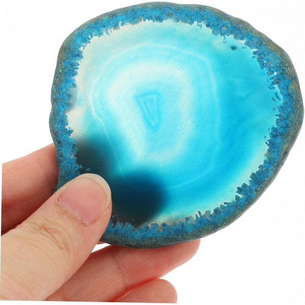 Coasters Copper 5pcs Natural Agate Coasters Coffee Tea Coaster Set