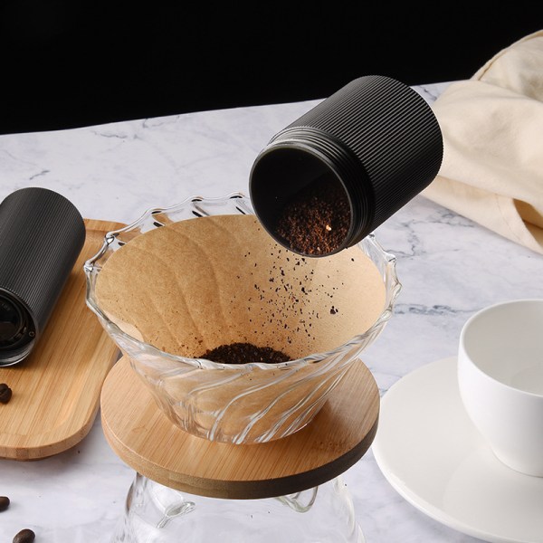 Manuell Kaffe Kvern Kapasitet 25g med CNC Rustfritt Stål Konisk Kvern - Intern Justerbar Innstilling, Dobbel Lagring Posisjonering