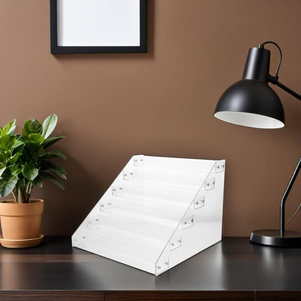 6-Tier Acrylic Shelf for Cards, Solid Stable Structure, Versatile Display for Collectible Cards, Multifunctional for Desktop
