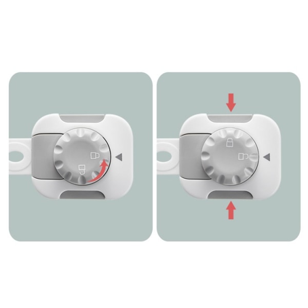6 kpl Vauvan Turvalukkoja, Kaappilukkoja Lapsille/Vauvalle, Jääkaapeille, Komodeille, Kirkkaille Oville ja Ikkunoille