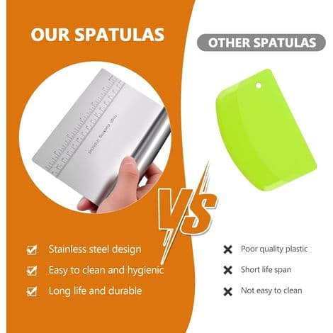 Kitchen Vegetable Scoops, Stainless Steel Scraper, Stainless Steel Pasta Scraper, Vegetable Scoop, Kitchen Dough Cutter Scrapers, Baking Horn, Dough S