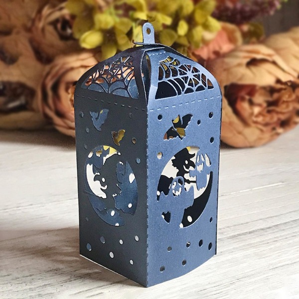 Halloween Græskar Hexe Lanterne Skære Dør Craft Stencil Dør Prægning