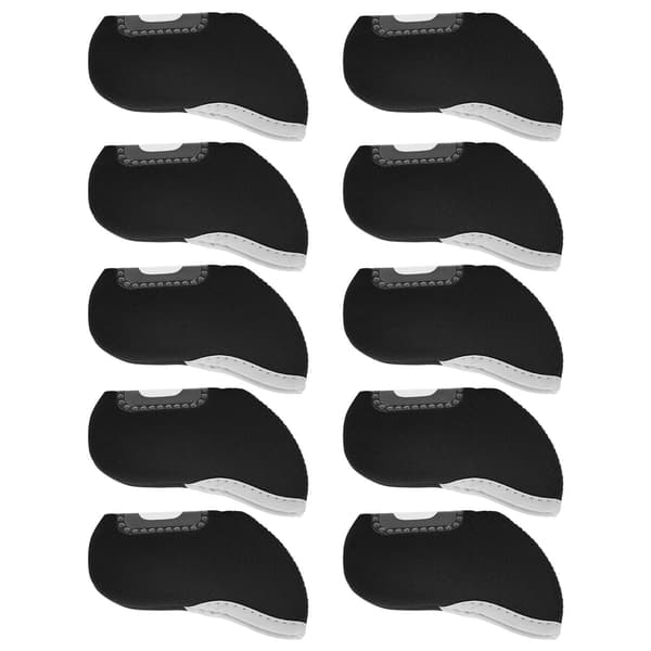 10-pack Golf Putter Head Cover Iron Club Window Protector Putter Protector Black