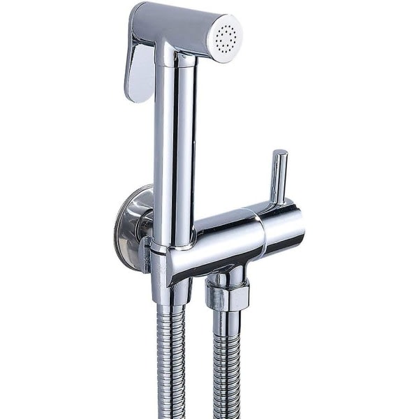 Toilet Shower Kit Thermostatic Mixing Valve Hand Shower Chrome Anti-scald Toilet Bidet Spray Shower Diverter Set Toilet Hygiene Set