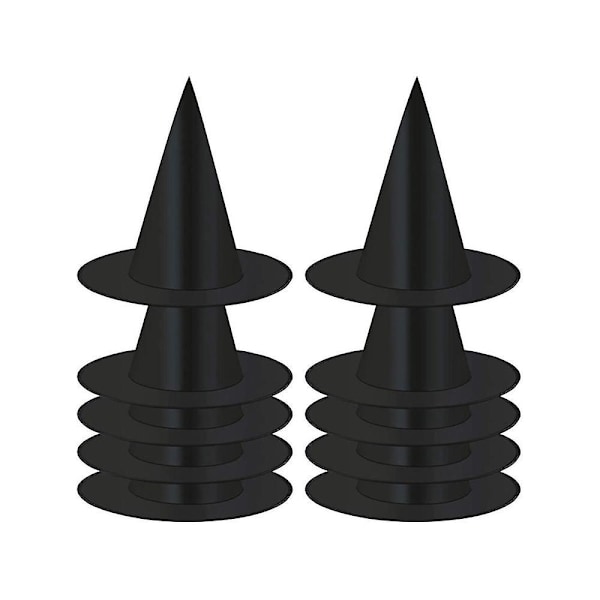 10-pack Häxhattar Halloween Svarta Häx Hängande Hatt Svart Hatt Häxhatt Halloween Julfest