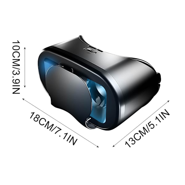 VR-kuulokkeet puhelimille, virtuaalitodellisuuslasit langattomilla kuulokkeilla, maksimoi elokuvat ja pelit