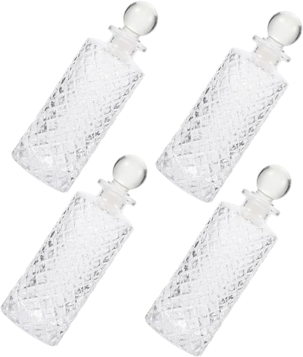 4 pcs Glass Aromatherapy Bottles Perfume Diffuser 150ml Simple Glass Material