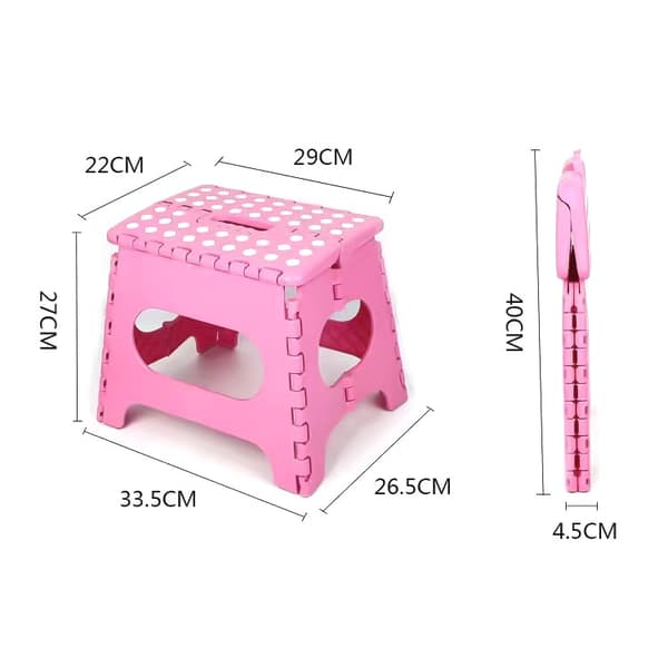Fällbar pall 27cm - Svart