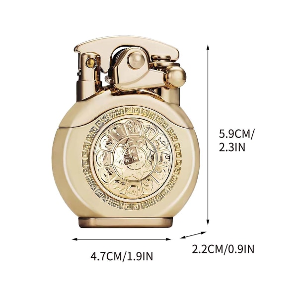 Kerosin Lighter Vippearm Rotationskerne Lighter Guld