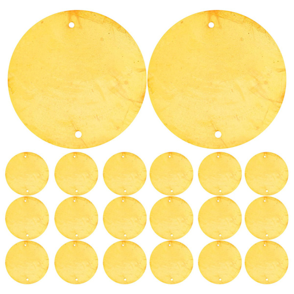 100 st Runda Snäckskalsbitar Drömfångare Tillverkning Hängen Polerade Runda Skivor Tillbehör Orange 5X5cm