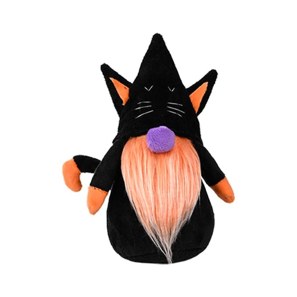 Halloween Gnome Fladdermus Öron Svenska Tomte Nisse Plysch Handgjord Hemmagård Kök Tiered Bricka DekorationB