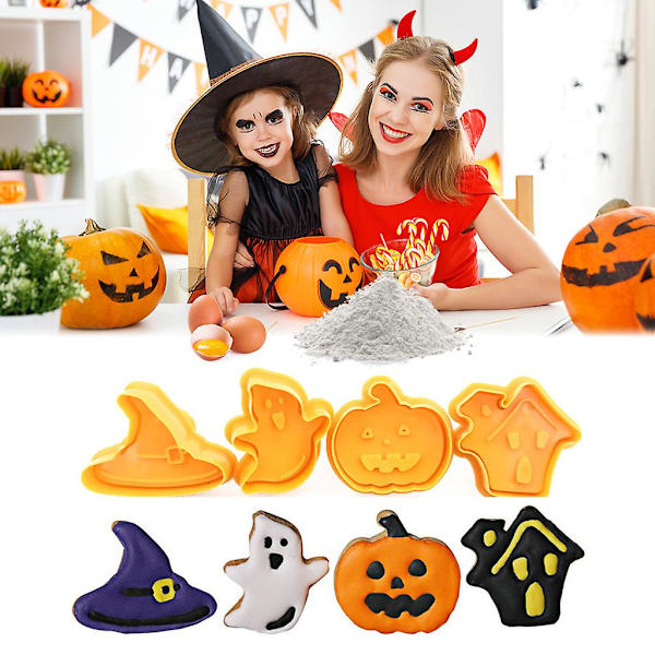 DIY Kakformar Fudgekaka Bakverk Kakverk Verktyg Kakstämplar Gåvor Halloween