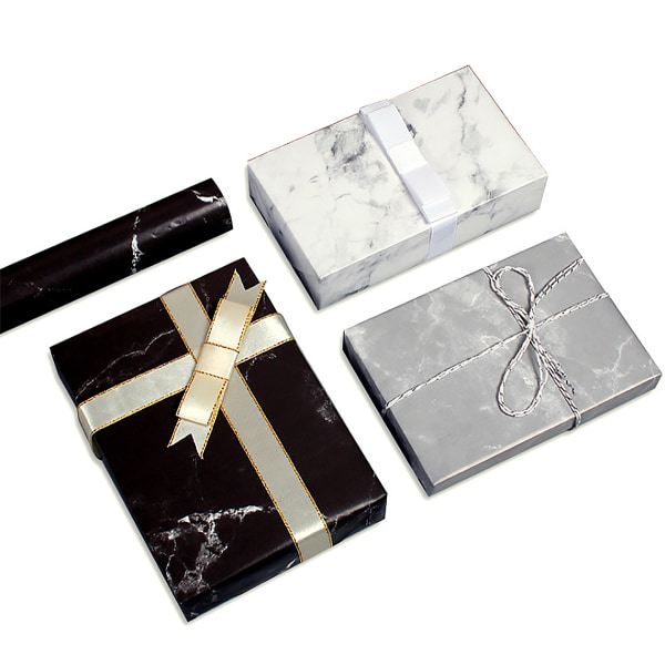 Presentförpackning, julklappspapper, 12 st 50 * 70 cm (svart * 4 + vit * 4 + grå * 4)