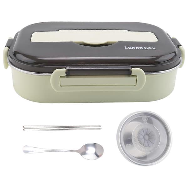 1,5L Matbokser for Studenter, Termisk Isolering Bento Matboks Bestikksett, Matbeholder for
