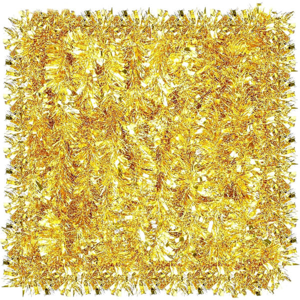 10 stycken julglittergirlang Vridet metallglitter Glansigt hängande kransprydnader för julgran Festtillbehör inomhus och