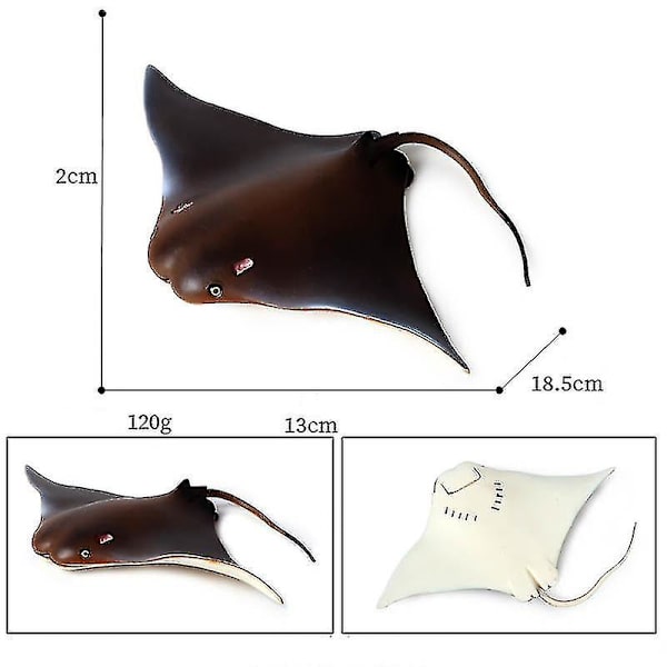 Simulert marint liv modell leketøy djevelfisk demonfisk manta ray fisk barneleketøy dekorasjon
