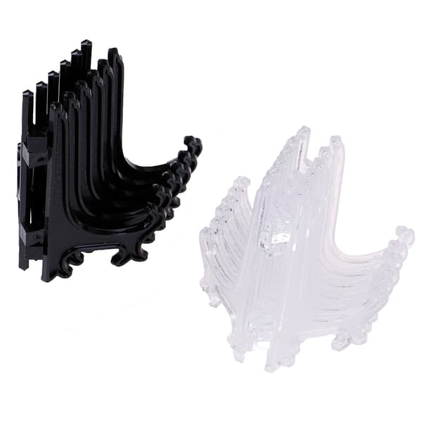 12 stk Display Stativ Staffeli Tallerkenholder Bilde Kunst Plast Black