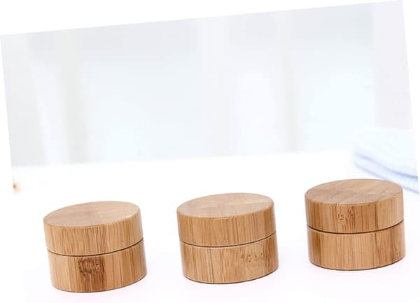 Cream Bottles Portable Travel Containers Bamboo Refillable 5g