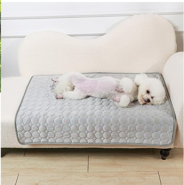 1 stk. kølemåtte til hunde, blød behagelig kølemåtte til hunde, sommerkølemåtte til hunde, kølepuder til kattehvalpe, 70 * 55 cm, (grå) Grå Grey
