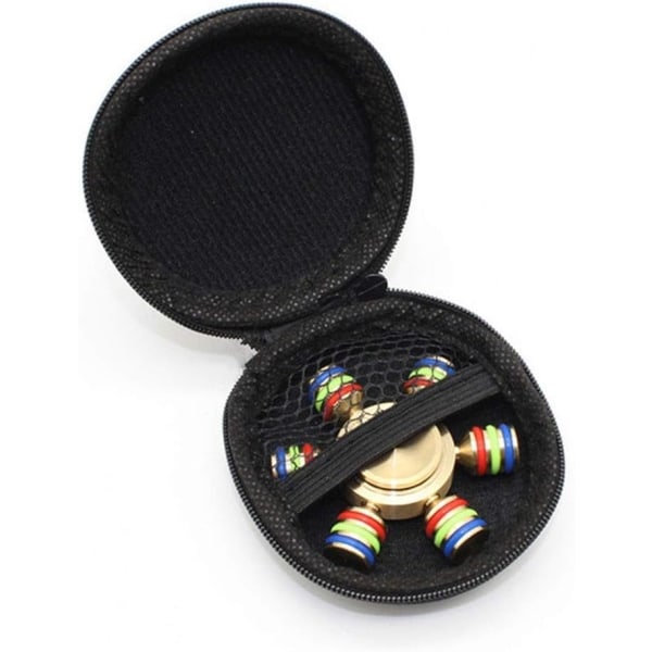 Fingertopps Hand Spinner Regnbåge Fidget Spinner Leksaker Spinner Metall 6 Arm Hand Spinner Mässing Anti Stress
