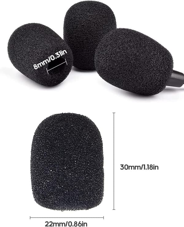 20 skummikrofonöverdrag, mikrofonskydd