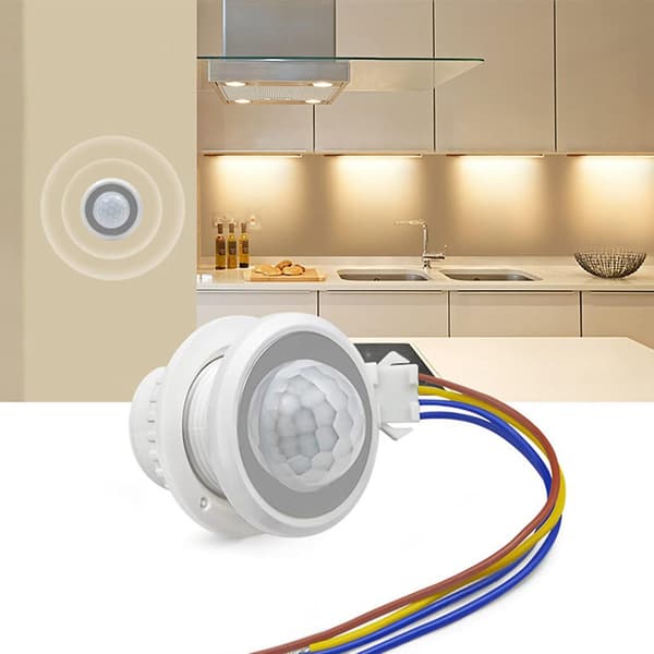 Mini bevegelsessensor lysbryter 110-220v Pir-sensor Smart deteksjon Tidsforsinkelse Justerbar Infrarød