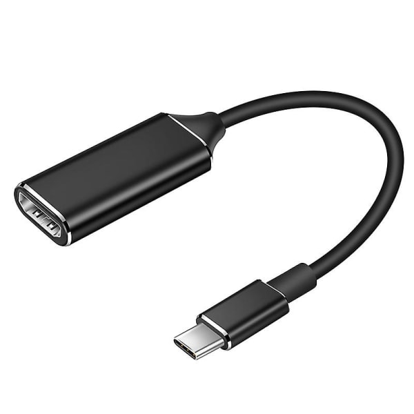 Type-C til HDMI HD TV-adapter USB 3.1 4K-konverter for PC-bærbar datamaskin, nettbrett, telefon, svart Black