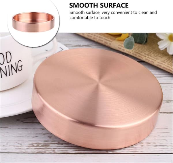 Small Item Tray Versatile Storage Tray 6.5 Inch Diameter Brass Smooth Surface Elegant Simple Desk
