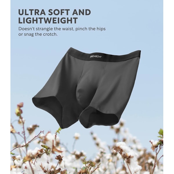 Miesten alusvaatteet ComfortSoft Kosteutta siirtävät, hengittävät puuvillabokserit miehille 6 kpl musta Black XL