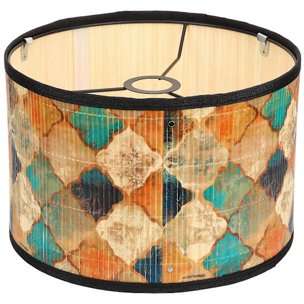 Hängande Lampskärm Dekorativ Bambuljusskärm Vardagsrum Sovrum Lampskärm 30x30cm
