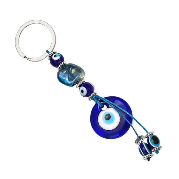 Beaded Keychain Islamic Blue Eye Pendant Evil Eye Bag Keychain Ev