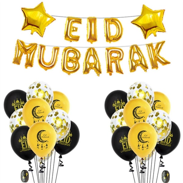 1 Sæt 18 Tommer Latex Folieballoner Ramadan Fest Dekorationer Ferie Dekoration Forsyning