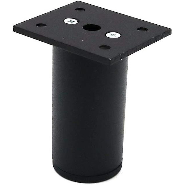 Sæt af 4 Justerbare Møbelben Mat Sort, Aluminium Legering 38x80mm, Skab Kaffebord Tv-Skab Ben, Skab Sofa Støtteben