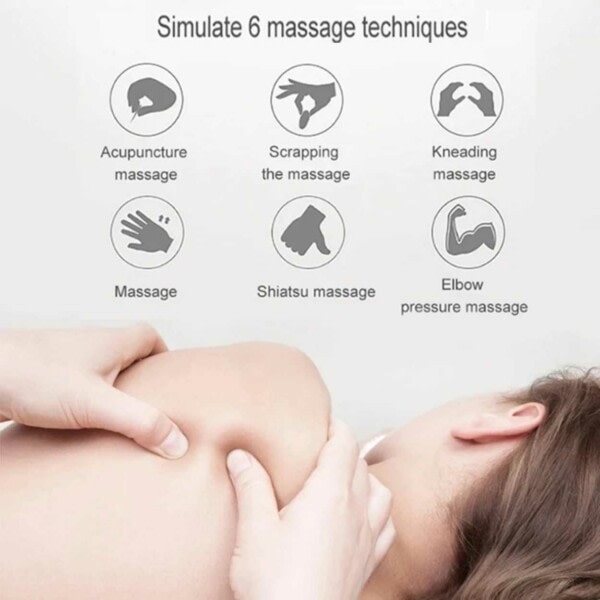 Elektrisk Nackmassage Axelmassage - Cervikal Massager svart